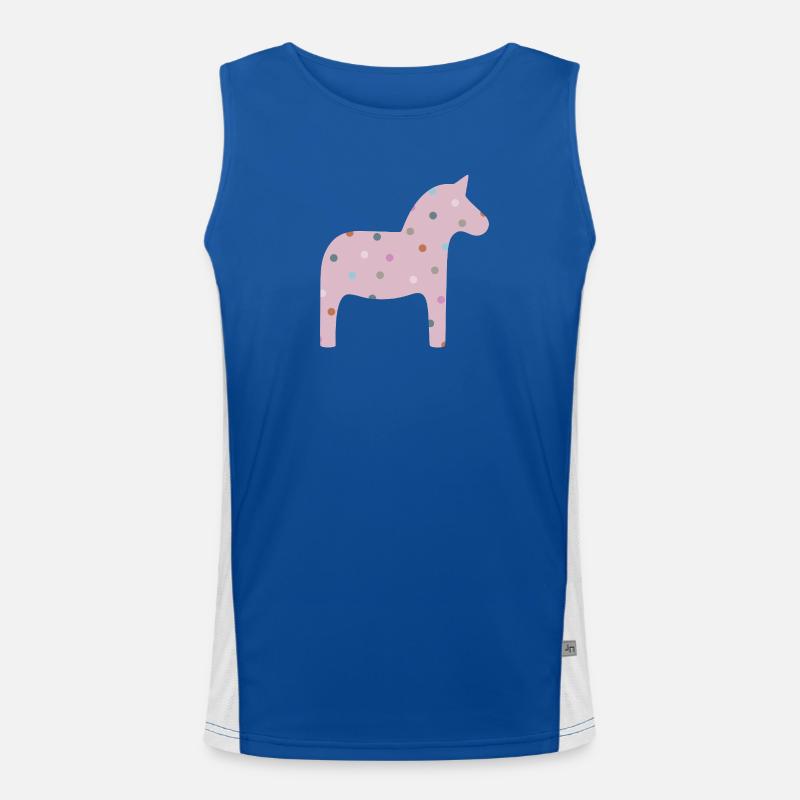 Dalapferd Punkte Dots skandinavisch Deko skandi Funktionelles Kontrast-Tank Top für Männer 