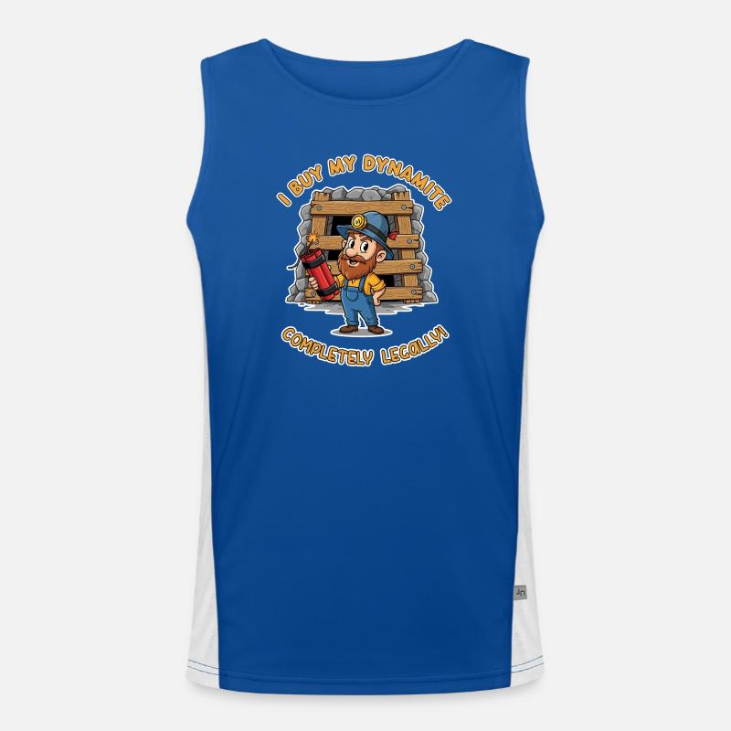 Dynamit-Miner ! Funktionelles Kontrast-Tank Top für Männer 