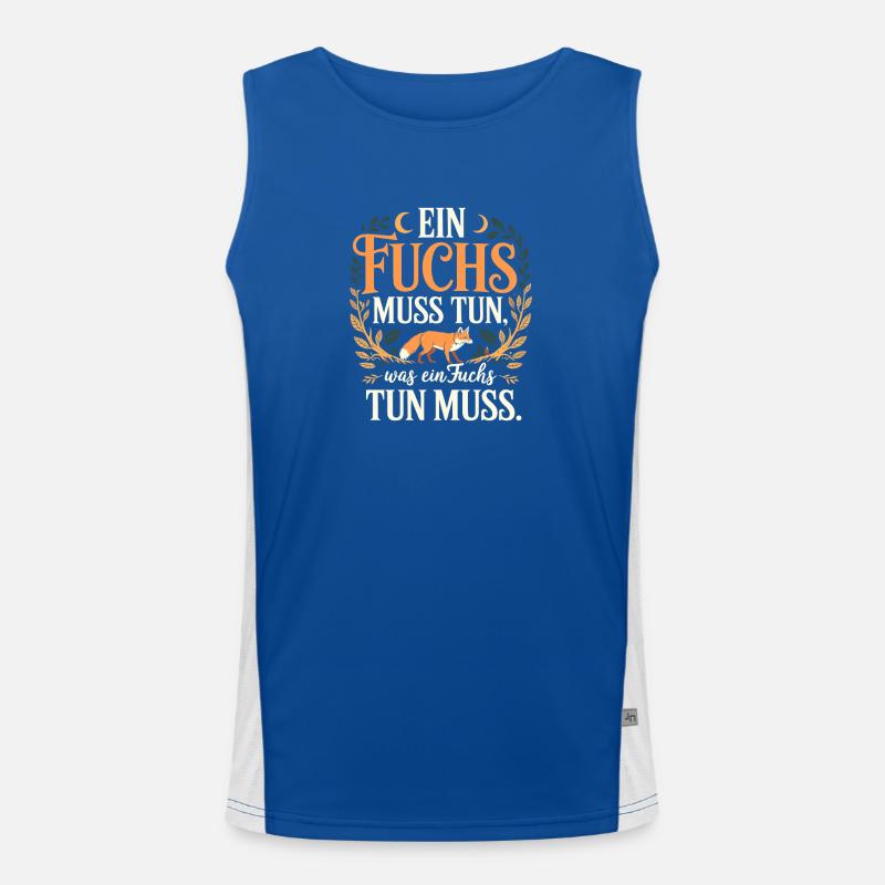 Fox saying: A fox must do what fox must do Men's Functional Contrast Tank Top 