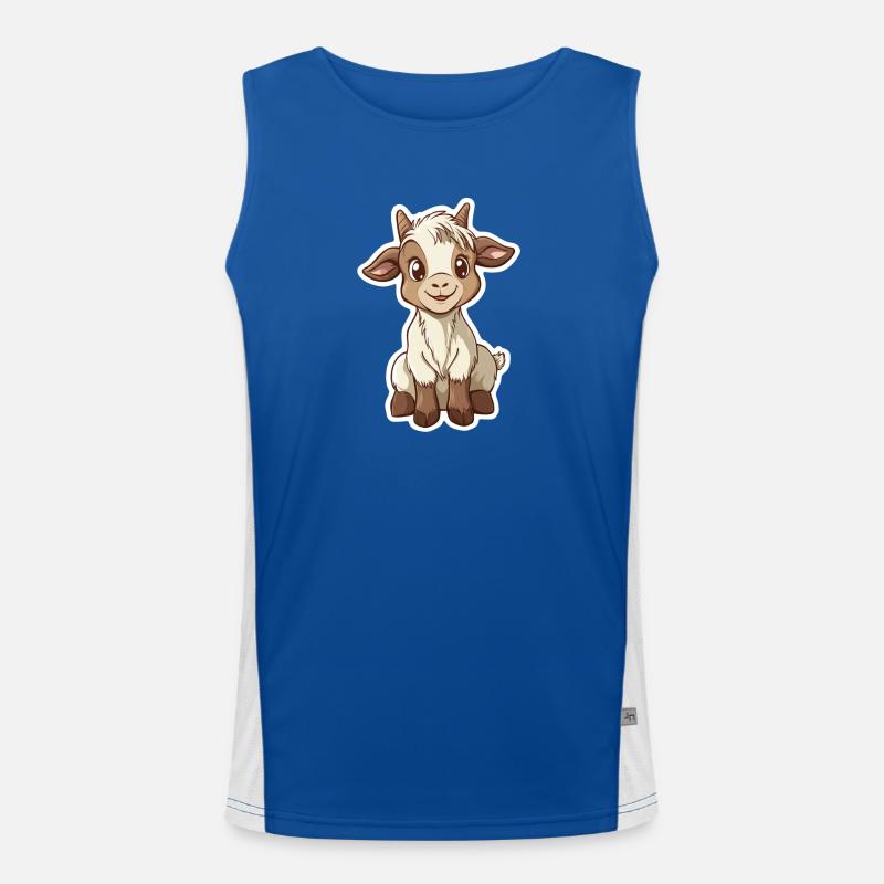 Ziege Funktionelles Kontrast-Tank Top für Männer 