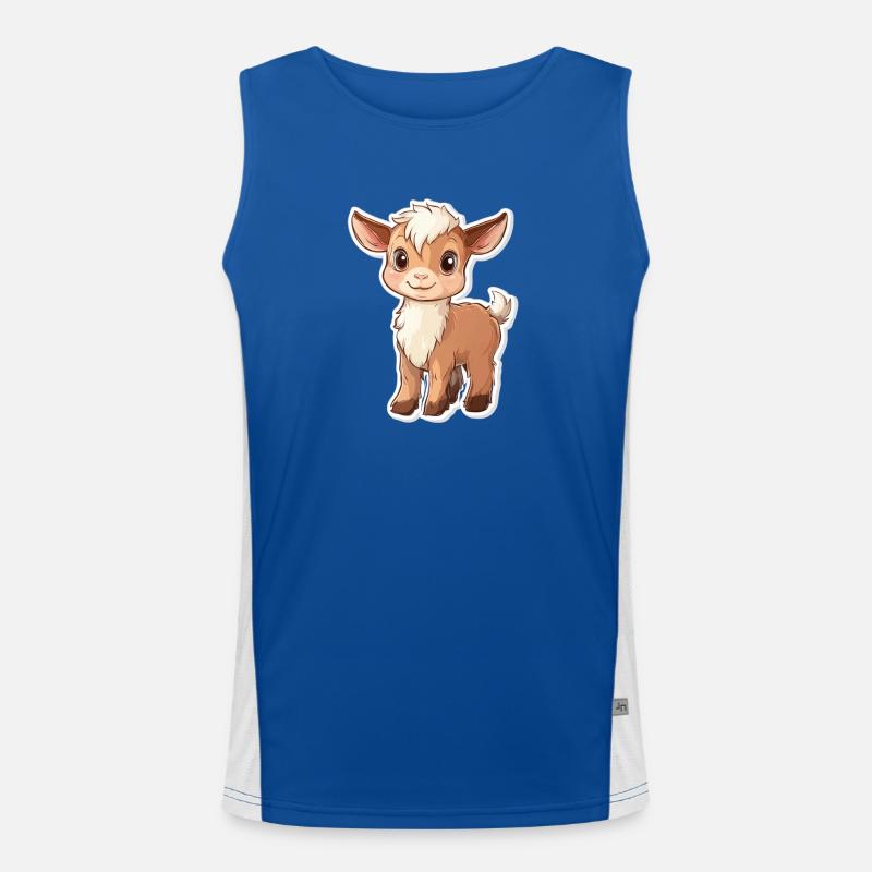 Ziege Funktionelles Kontrast-Tank Top für Männer 