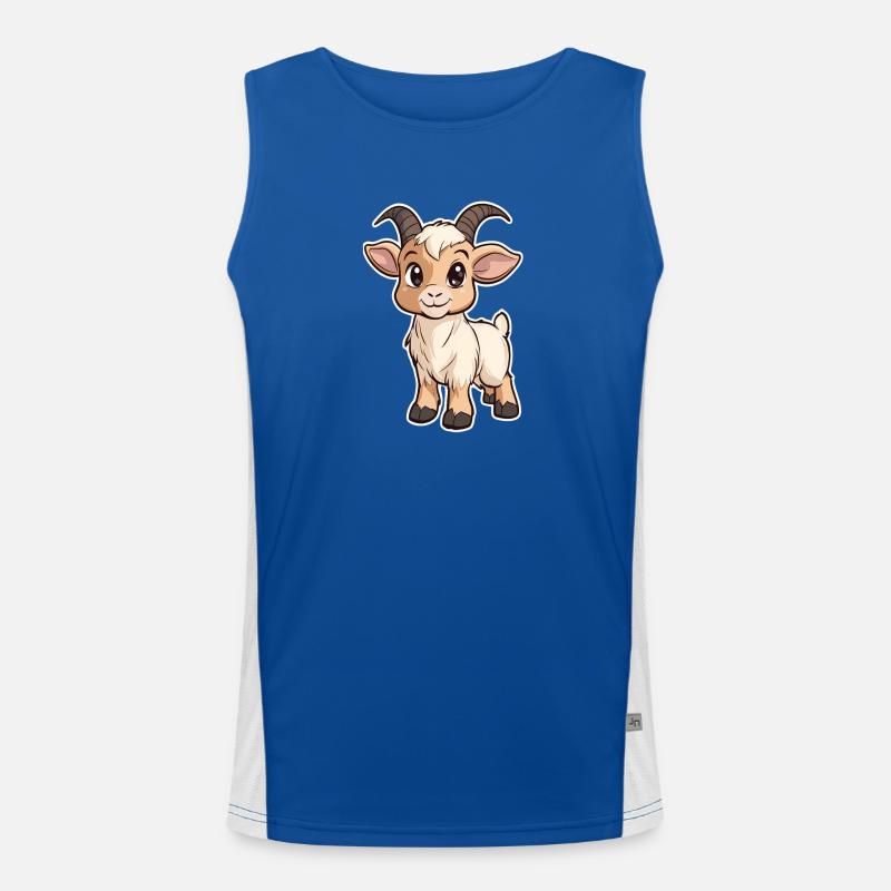 Ziege Funktionelles Kontrast-Tank Top für Männer 