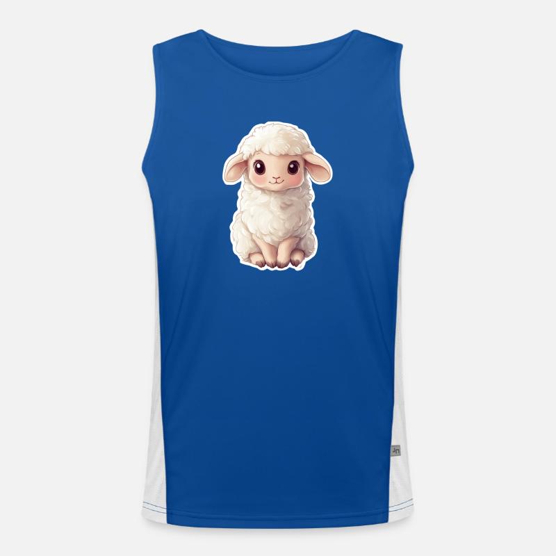 Schaf Funktionelles Kontrast-Tank Top für Männer 