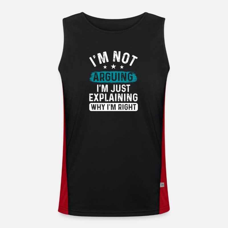 I understand, I'm just explaining - Men's Functional Contrast Tank Top - black/red