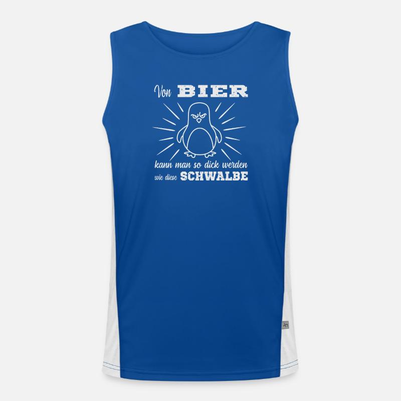 Bier Spruch Funktionelles Kontrast-Tank Top für Männer 