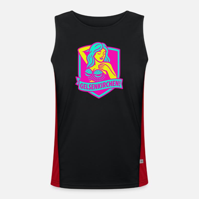 Gelsenkirchen Superstar en rose Débardeur respirant contrasté Homme 