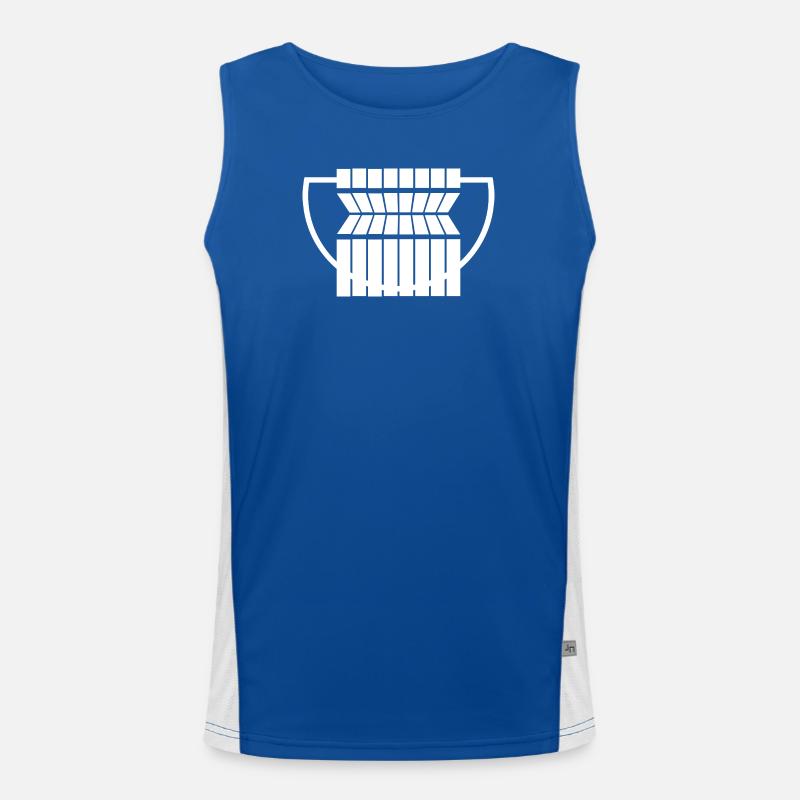 Abstract Geometric Pattern on Monochrome Men's Functional Contrast Tank Top 