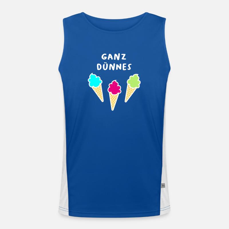 Ganz dünnes Eis coole Quotes Bürohumor Eiscreme Funktionelles Kontrast-Tank Top für Männer 