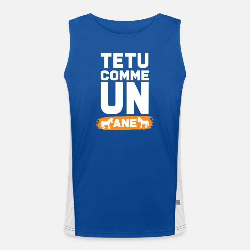 TEXT WIE EIN ESEL Funktionelles Kontrast-Tank Top für Männer 