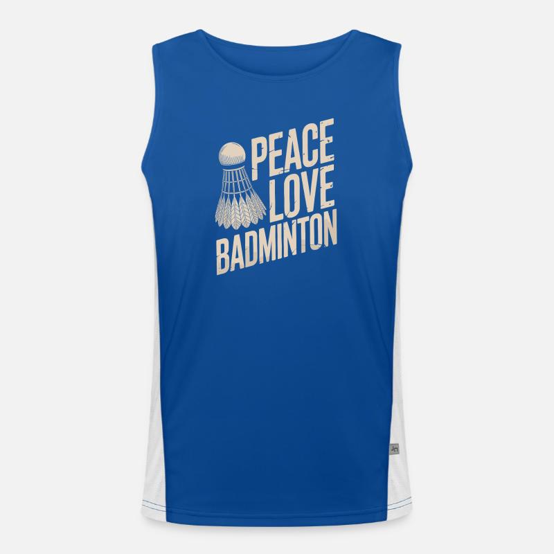 Conception de badminton Peace Love Débardeur respirant contrasté Homme 