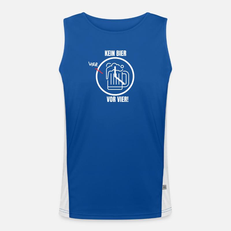 KEIN BIER VOR VIER! Funktionelles Kontrast-Tank Top für Männer 