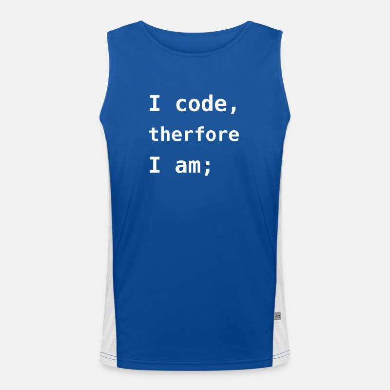 Ich programmiere, also bin ich Funktionelles Kontrast-Tank Top für Männer 