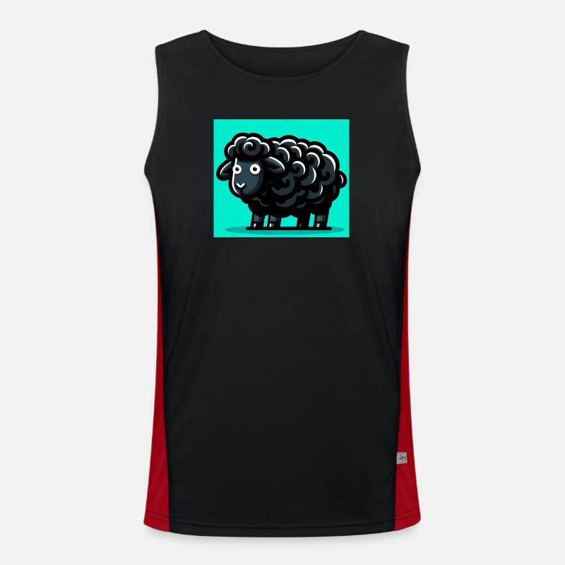 Schwarzes Schaf Funktionelles Kontrast-Tank Top für Männer 