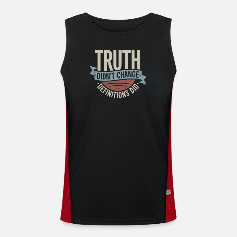 Truth Didn't Change Definitions Did | Bold Men's Functional Contrast Tank Top 