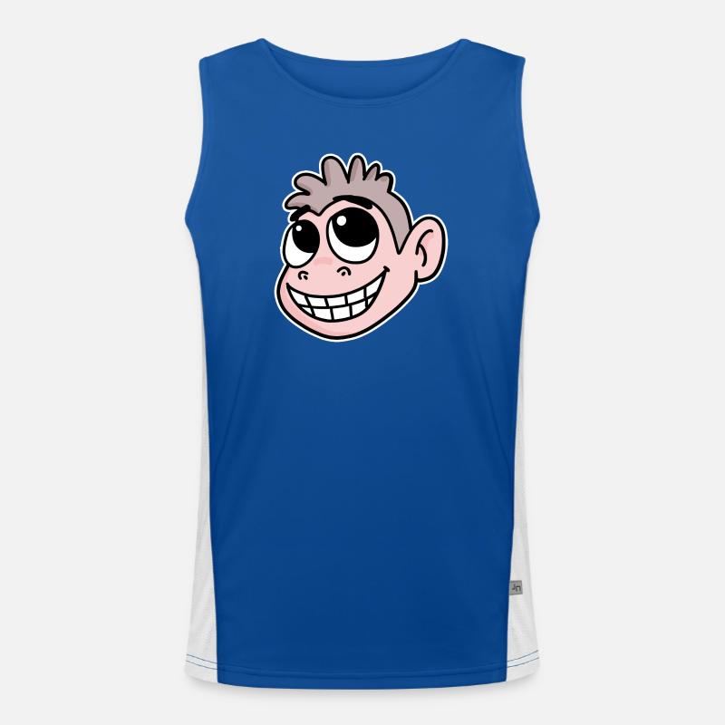 Funny Monkey Head Men's Functional Contrast Tank Top 