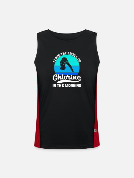 Diving diving board - Men's Functional Contrast Tank Top - black/red