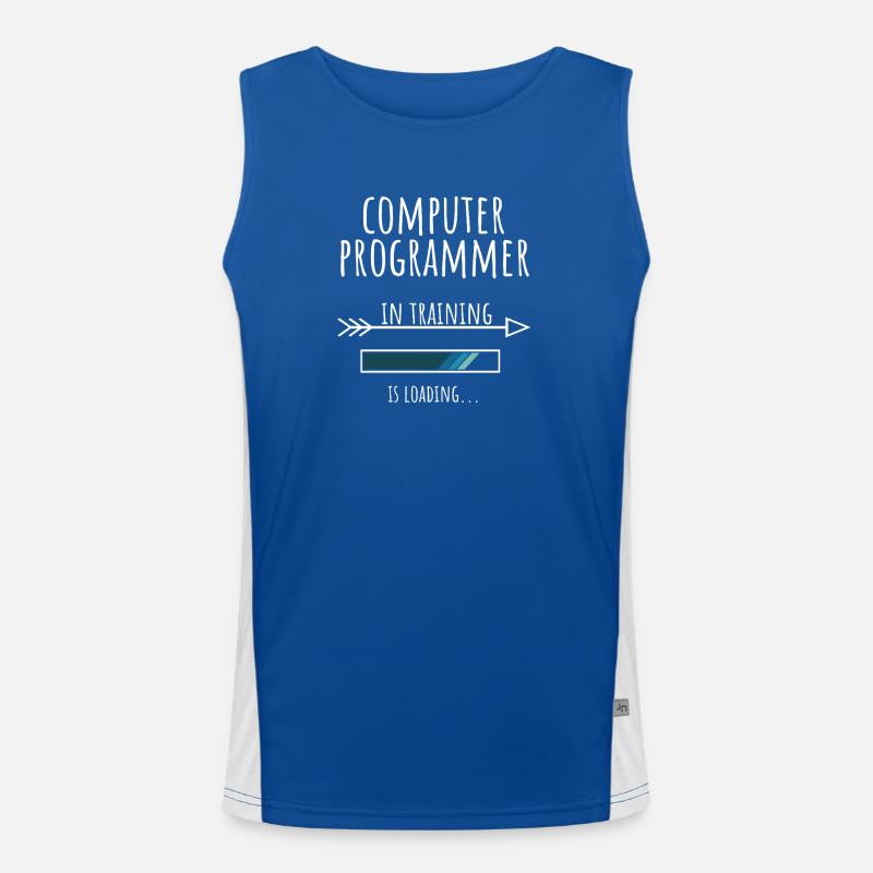 Geschenk Beruf Ausbildung Computerprogrammierer Funktionelles Kontrast-Tank Top für Männer 