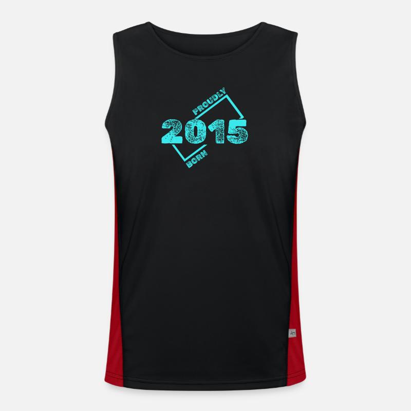 Geboren 2015 Funktionelles Kontrast-Tank Top für Männer 