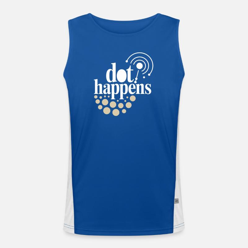 Dot Happens Morse Code Spaß Funktionelles Kontrast-Tank Top für Männer 