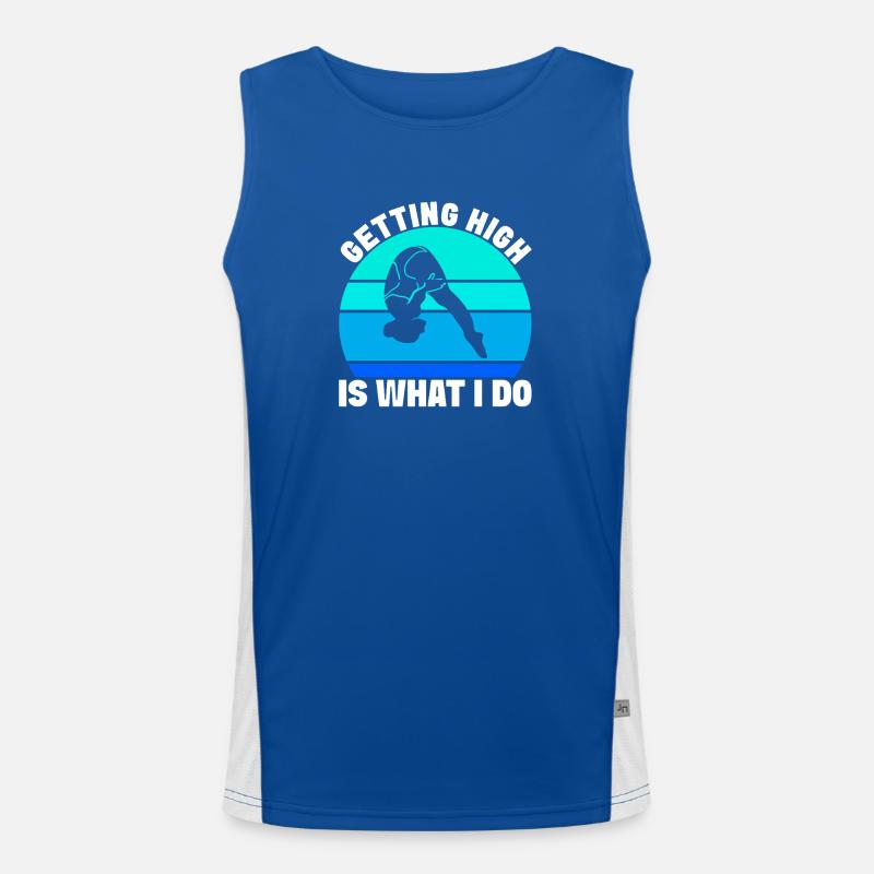 Diving diving board Men's Functional Contrast Tank Top 