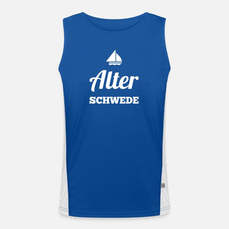Alter Schwede - Lustiger Spruch - Funny Funktionelles Kontrast-Tank Top für Männer 