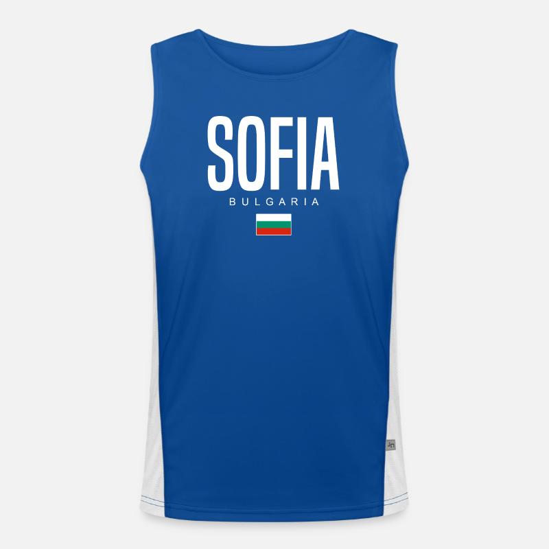 Sofia Bulgaria Men's Functional Contrast Tank Top 