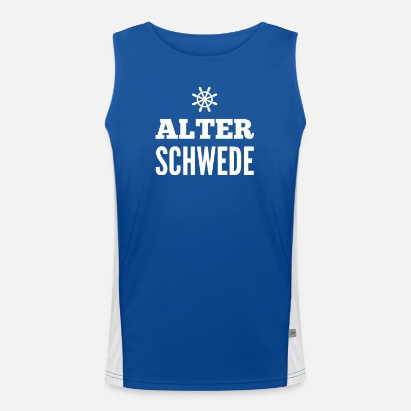 Alter Schwede Fun Design Funktionelles Kontrast-Tank Top für Männer 