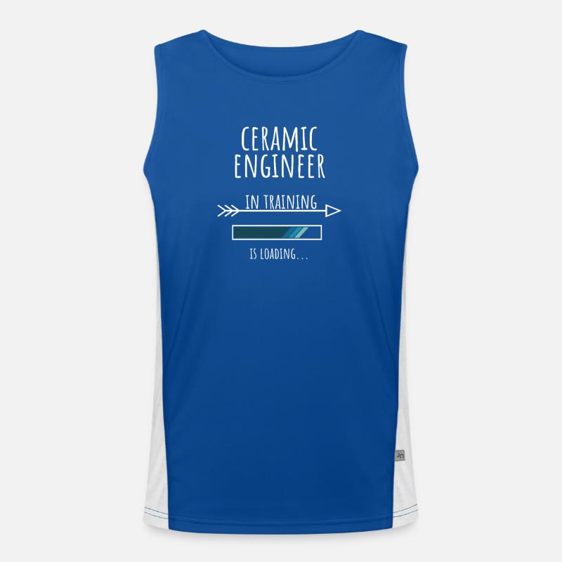 Ceramic Engineer Geschenk Beruf Ausbildung Funktionelles Kontrast-Tank Top für Männer 