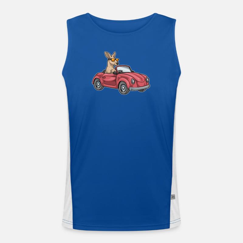 Känguru Auto Funktionelles Kontrast-Tank Top für Männer 