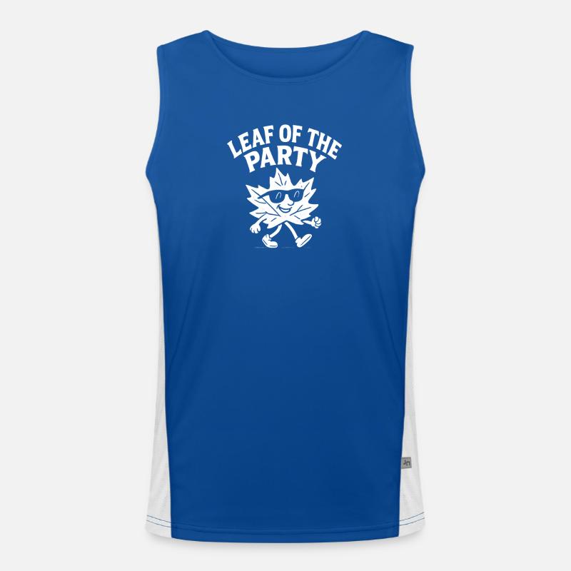Blatt der Party Happy Fall Ernte Herbstblatt Funktionelles Kontrast-Tank Top für Männer 