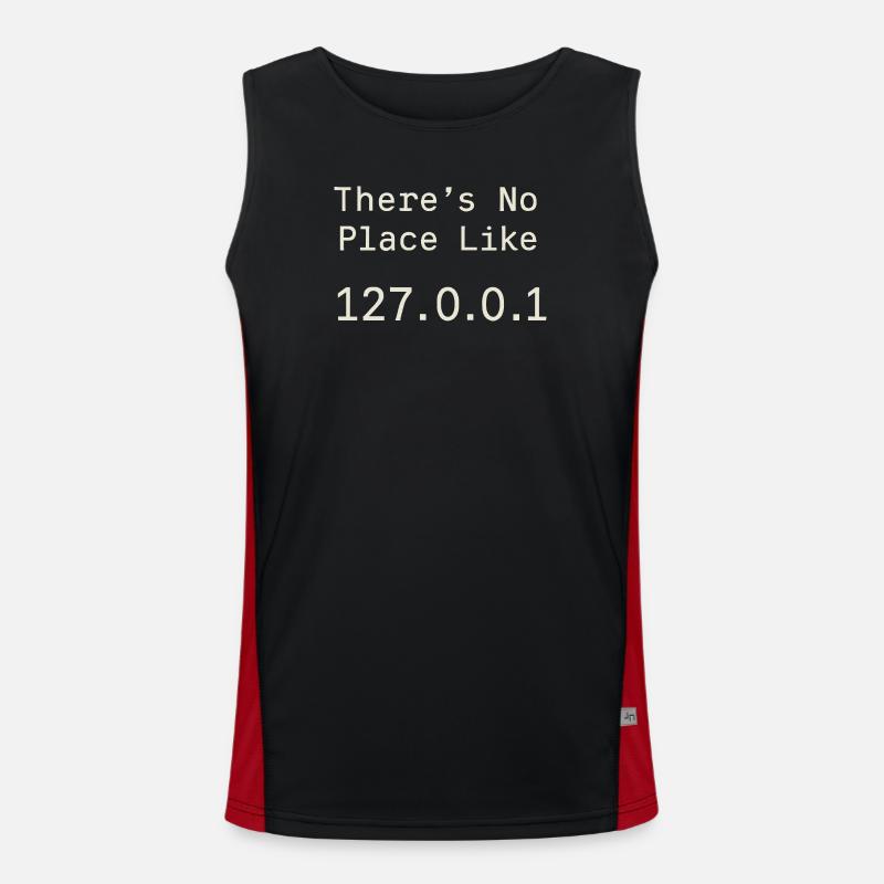 Nothing beats localhost - Men's Functional Contrast Tank Top  - black/red