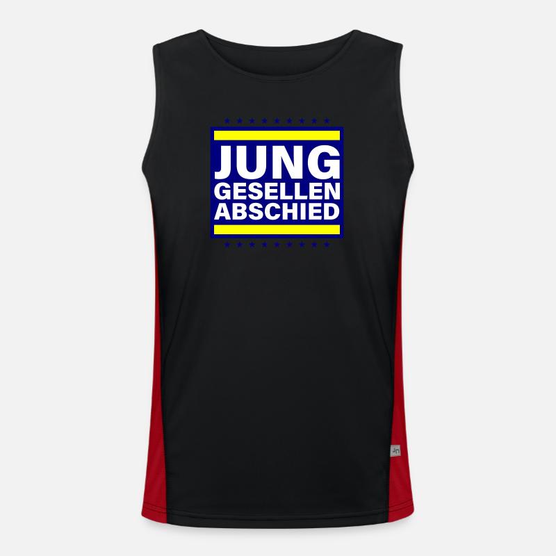 Junggesellenabschied Jga Spruch Funktionelles Kontrast-Tank Top für Männer 