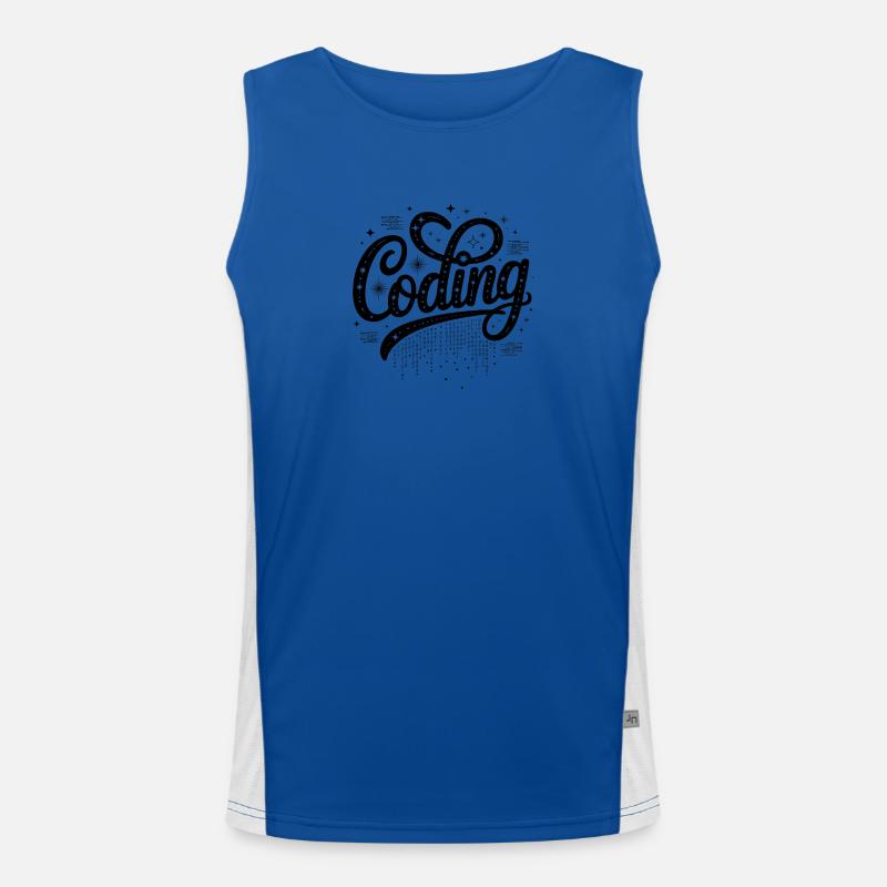 Codierung – Cooles Technologiedesign Funktionelles Kontrast-Tank Top für Männer 