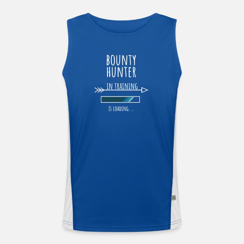 Geschenk Beruf Ausbildung Kopfgeldjäger Funktionelles Kontrast-Tank Top für Männer 