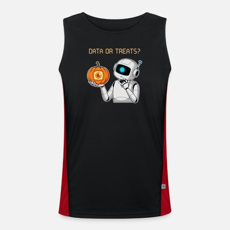 Data or Treats ? - Men's Functional Contrast Tank Top - black/red