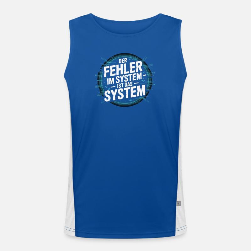 Der Fehler im System - liegt im System JA! Débardeur respirant contrasté Homme 