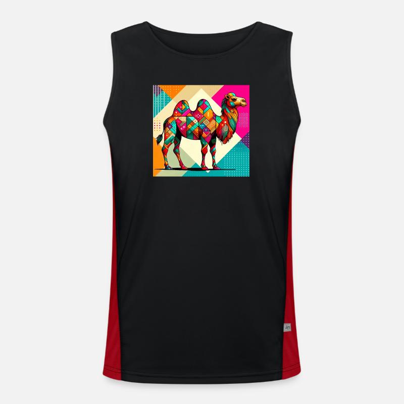 Kamel Funktionelles Kontrast-Tank Top für Männer 