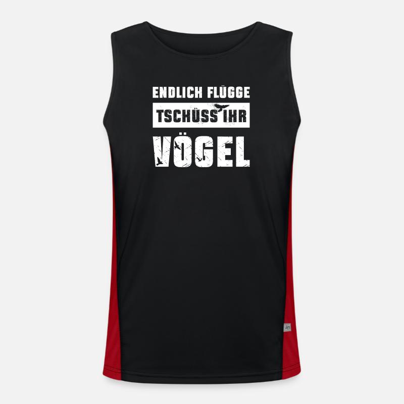 Moving into first apartment inauguration - Men's Functional Contrast Tank Top  - black/red
