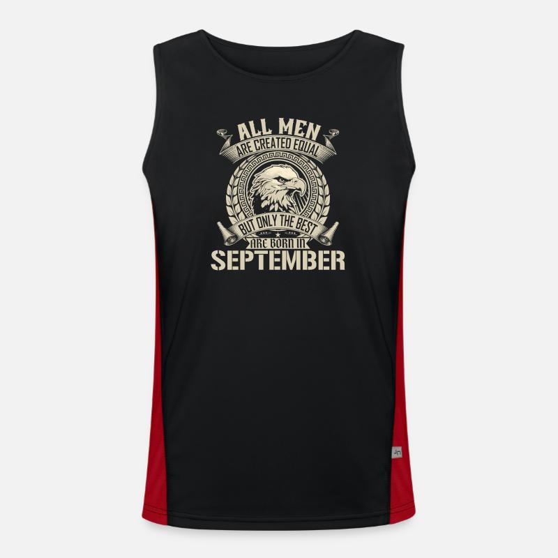 September Eagle Unity Design - Men's Functional Contrast Tank Top  - black/red