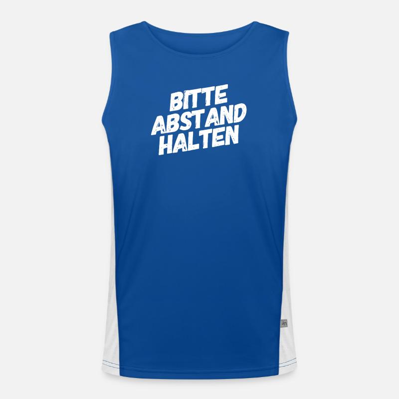 Please keep your distance Men's Functional Contrast Tank Top 