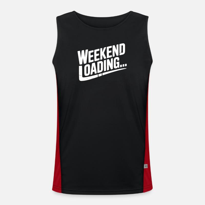 Weekend Loading - Men's Functional Contrast Tank Top  - black/red