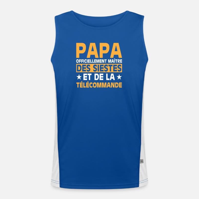 Dad Master Naps Gift Humor Father's Day Men's Functional Contrast Tank Top 