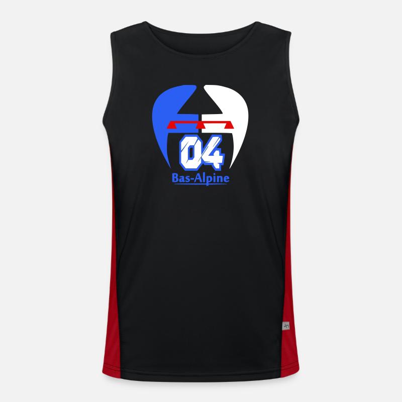 Bas-Alpine 04 logo Men's Functional Contrast Tank Top 