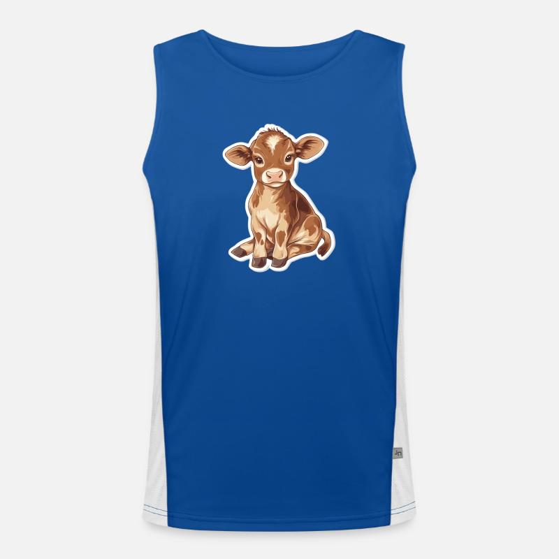Kuh Funktionelles Kontrast-Tank Top für Männer 