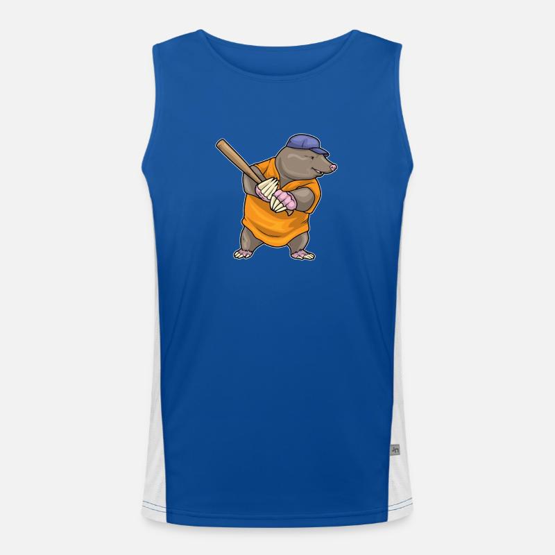 Taupe Baseball Batte de Baseball Débardeur respirant contrasté Homme 