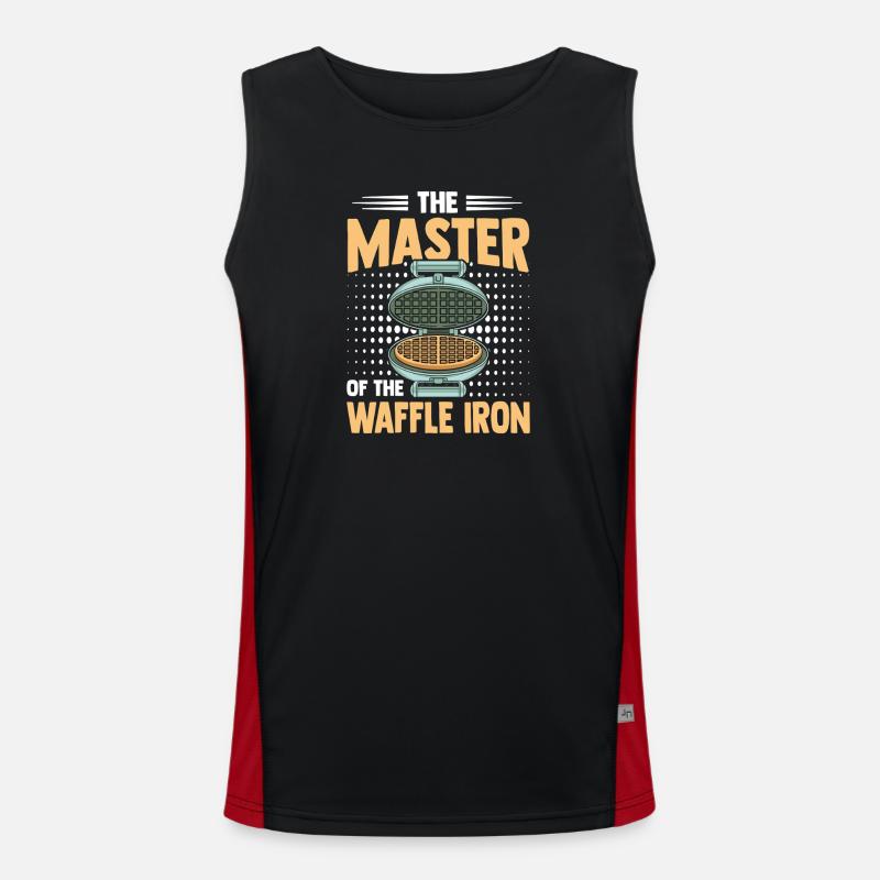 Waffle Maker Master Professional Waffle Expert - Men's Functional Contrast Tank Top  - black/red