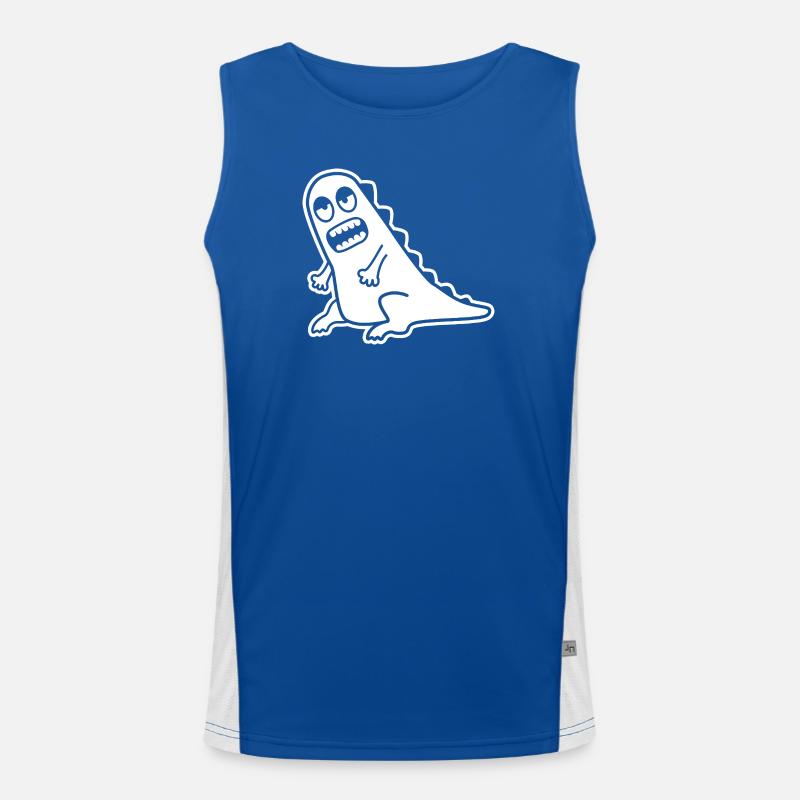 Dino Grrr – T-Rex, Nerd & Comic Style Funktionelles Kontrast-Tank Top für Männer 