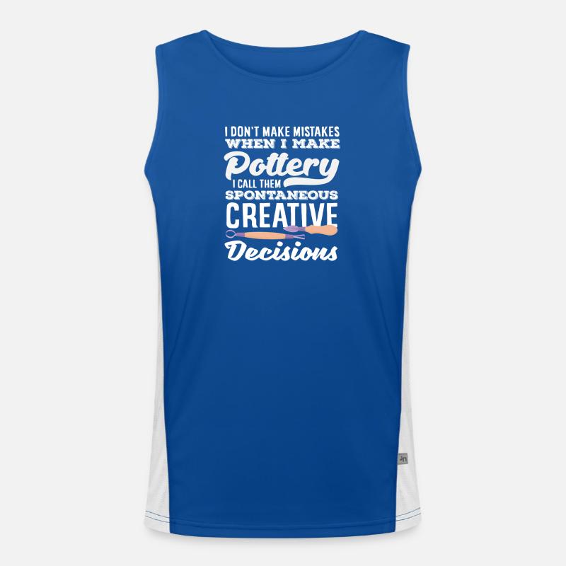 Pottery: Creative decisions Men's Functional Contrast Tank Top 
