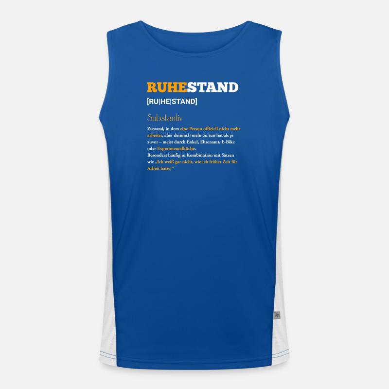 Retirement Typography Poster Men's Functional Contrast Tank Top 