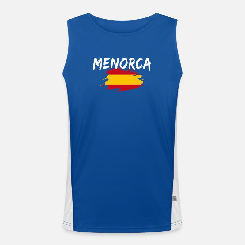 Menorca Spanien Funktionelles Kontrast-Tank Top für Männer 